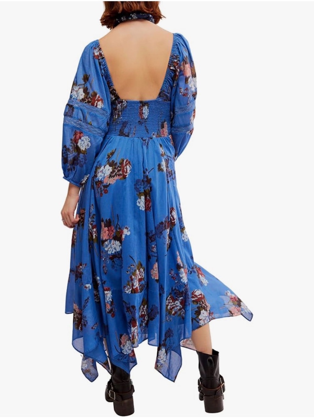 Free People Morning Glory Smocked Maxi Dress L - Picture 3 of 13